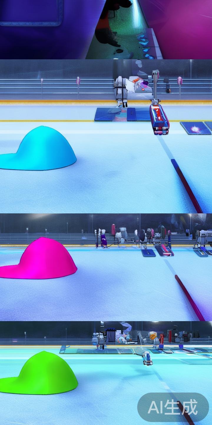 在冰球突破游戏的视觉表现中，帽子颜色是一个非常重要